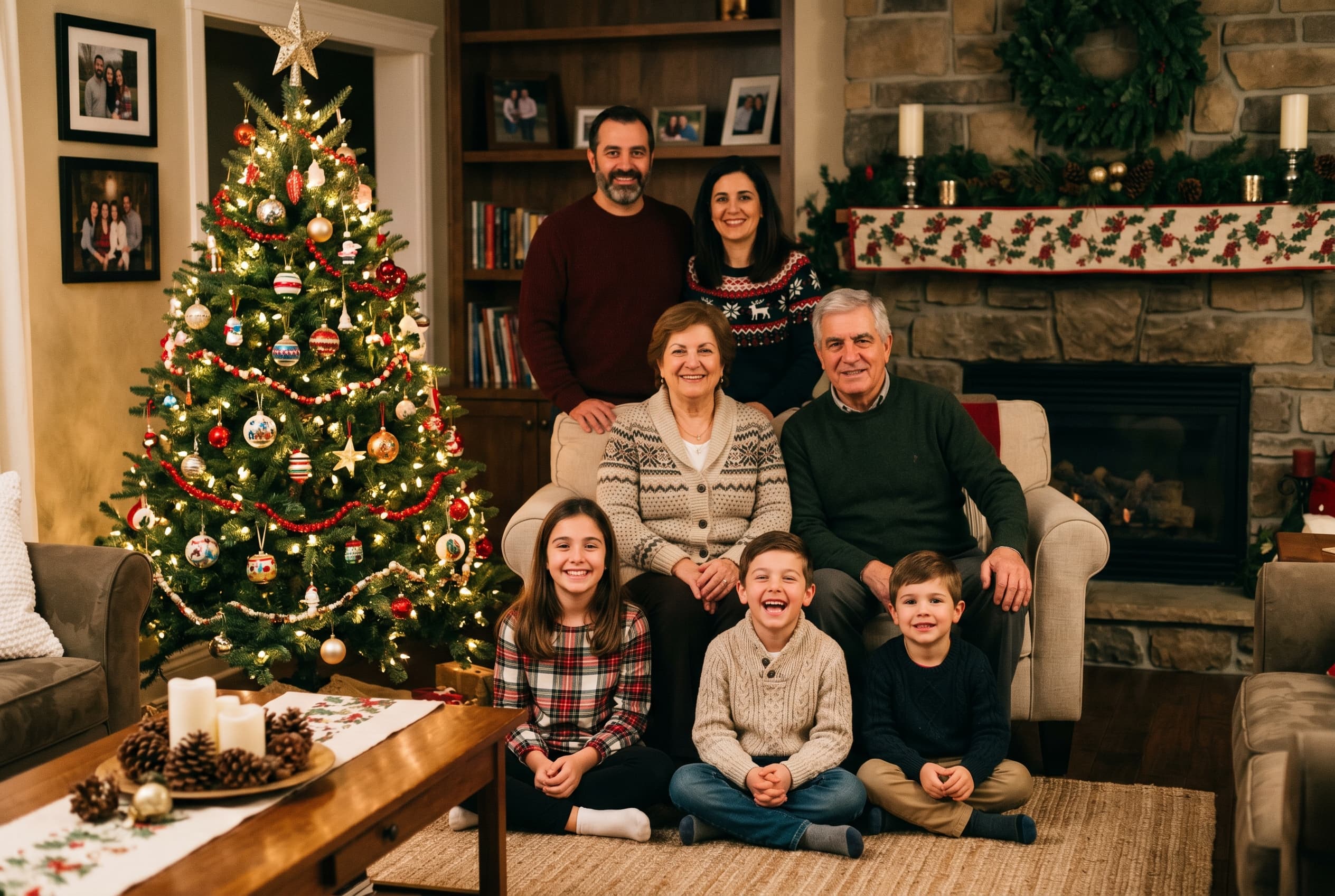 Christmas family portrait