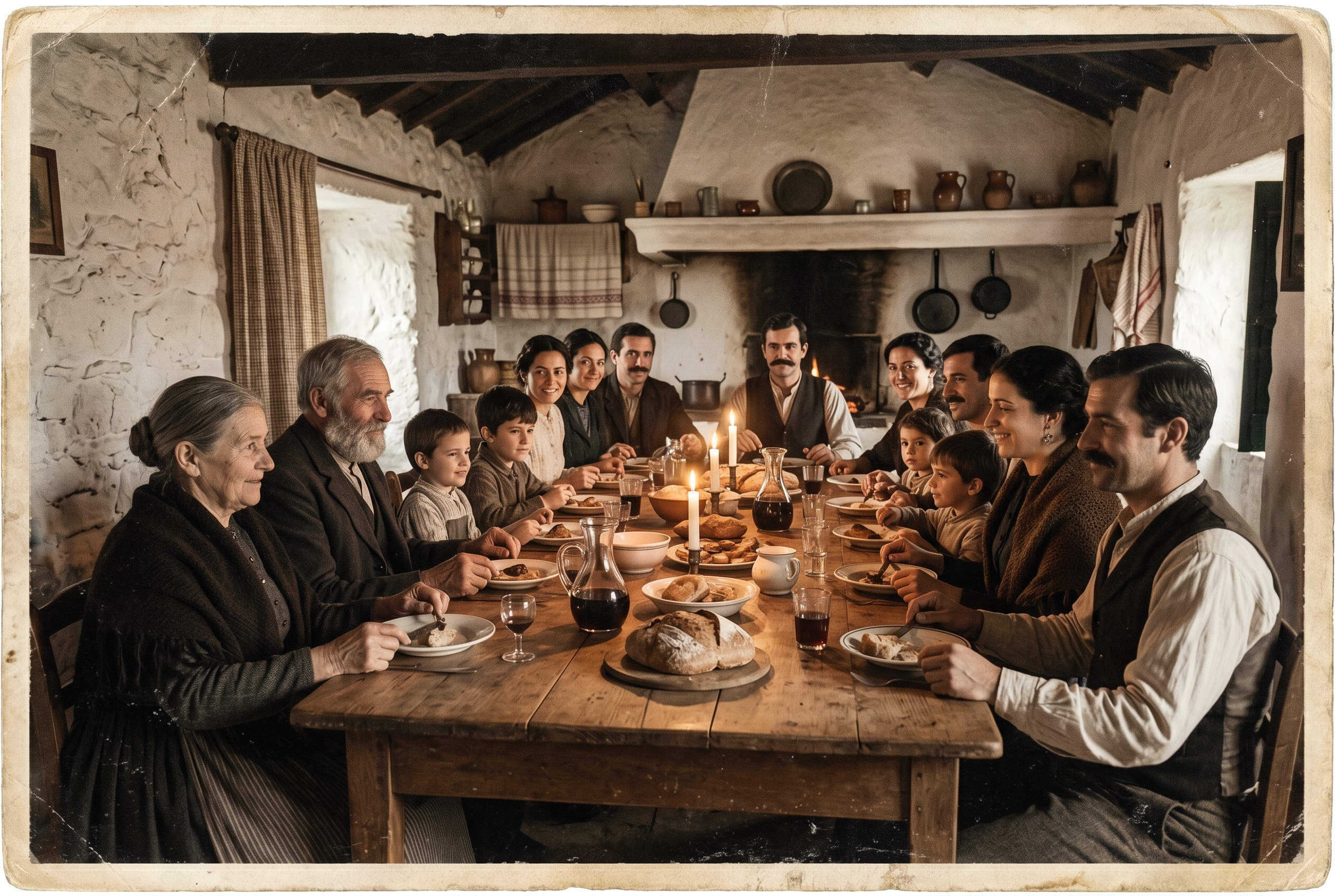 Family gathering photograph showing the living continuity of the Boal line.