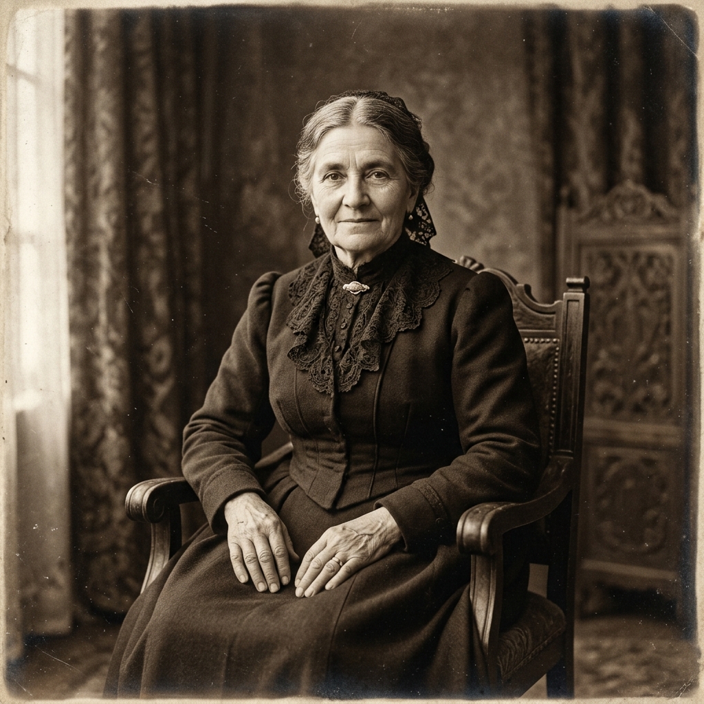 Portrait-style archive photograph tied to the Boal family matriarchal line.